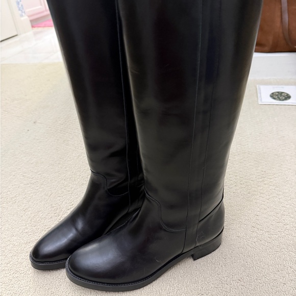 Sezane Bridget Knee Boots Smooth Black - Size 11 - Picture 2 of 9